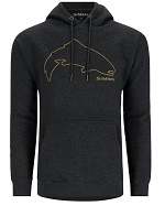 Simms Trout Outline Hoody Charcoal Heather