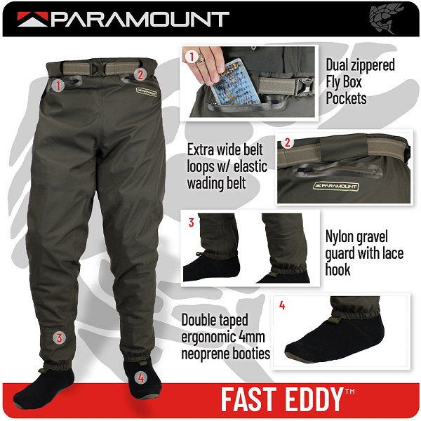 Paramount Fast Eddy Wading Pant Features