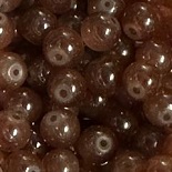 CAC glass beads Chocolate roe